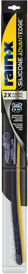 Rain-X Silicone AdvantEdge Wiper Blade 18" Windshield Wiper Blades Replacement, All-Weather Performance Lasts 2X Longer, Premium Beam, Installock Adapter for Easy Fit (Pack of 1)