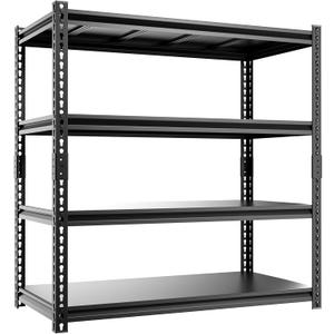 4-Tier 40" W X 20" D X 60" H Storage Shelves 2200LBS Garage Shelving Metal Storage Shelf Adjustable Metal Racks with Shelves Heavy Duty Shelving Units and Storage Utility Shelf (Black)