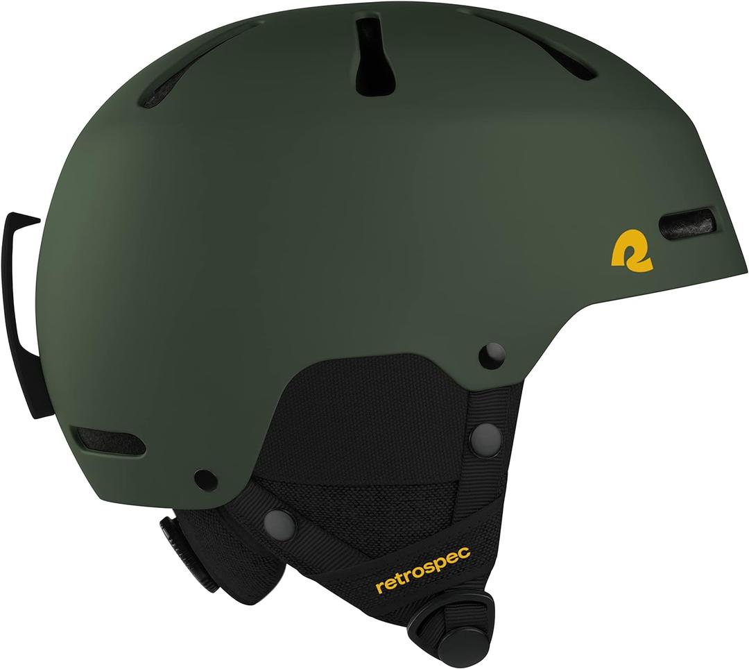 Retrospec Comstock Ski Helmet - Snowboard Helmet for Adults & Youth - Adjustable Fit Snow Helmet with Protective Shell and Breathable Vents for Men, Women, Boys & Girls (Youth: 52-55cm)