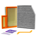 SCREW RHINO Engine Air Filter&Cabin Air Filter Combo Pack-Compatible air filter