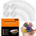Aluminum Foil Lids for Reusable Nespresso Vertuo Pods, 100 PCS Reusable Foil Seal Cover for Refill Espresso Coffee Capsule, Compatible with Nespresso Vertuo Machine