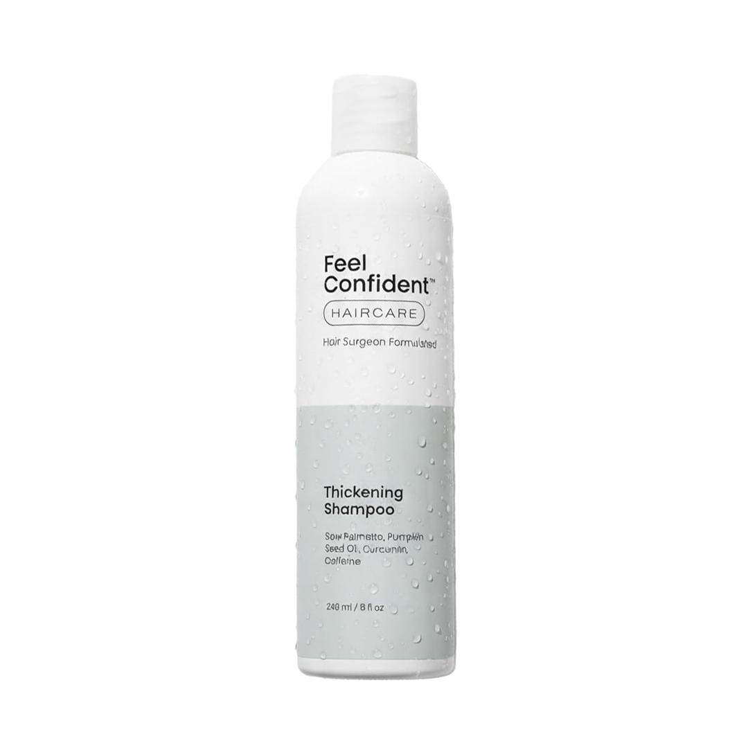 Haircare Thickening Shampoo - Gender-Neutral, Hair Surgeon Formulated. Pumpkin seed oil, Turmeric root extract, Saw palmetto, and Caffeine to Density and Growth. 8oz / 240 mL Bottle.