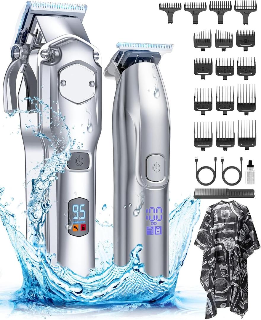 Romanda Clippers and Trimmers Set, Hair Clippers for Men Cordless,Mens Clippers and Grooming Set,Barber Clippers Set