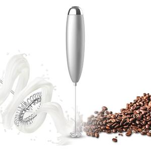 Frother, Coffee Frother Handheld, Hand Mixer, Upgraded Motor Electric Whisk Durable Low Noise Mini Drink Mixer Portable Foam Maker For Cold Milk Bulletproof Coffee Latte, Sliver,  Sponge And Soap Set, Table Mat