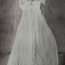 PUXIU Women's Chiffon Bridesmaid Dress 2026 Short Sleeves Formal Dress PUS032, Size: 2