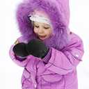 SATINIOR 3 Pairs Baby and Toddler Winter Mittens Kids Fleece Warm Mittens for Baby Boy Girl (0-6 Months, White, Coffee, Black)