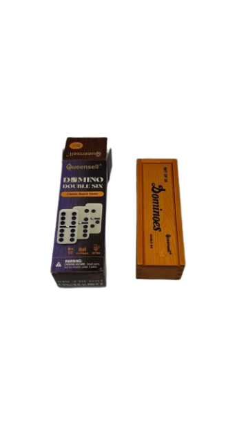 Queensell Dominos Set for Adults – Dominoes  Classic Board Games, Double 6 Dominoes Family Games for Kids and Adults  Double Six Standard Dominos Set 28 Tiles with Wood Case, Juegos de Mesa