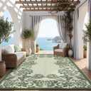 Garvee Outdoor Rugs 9' x 12 Waterproof Reversible Mats, Large Area Plastic Straw Rug, Outside Carpet, Butterfly Floral Rv Mat for Patio Camping Picnic Backyard Deck Balcony Porch Beach Trailer