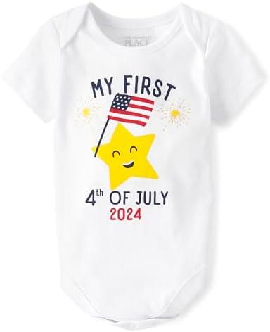The Children's Place unisex-baby And Newborn All Holidays Short Sleeve Graphic Bodysuits 0-3M