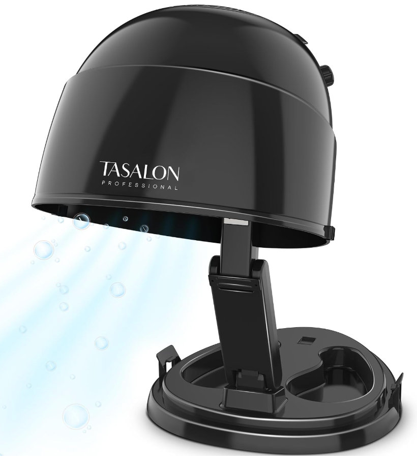 TASALON Portable Height Adjustable Hooded Hair Dryer, Black