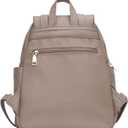 KKXIU Quilted Trendy Leather Backpack Purse for Women and Ladies Shoulder Travel Daypacks Bags (Khaki)