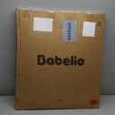 Babelio Upgraded Baby Gate with Cat Door, 29-43" Auto Close Durable Dog Gate for Stairs, Doorways and House, Easy Walk Thru Safety Gate with Pet Door Includes 4 Wall Cups, Black (29-43" Wide, 30" Tall)