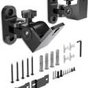 Rear Speaker Wall Mount, 2 Packs Universal Mounting Bracket for Small Bookshelf Speakers, Swivel & Tilt, Works with Klipsch, Lg, Polk, Sony & Others, fits Keyhole and Thread Hole, Hold up to 32 lbs