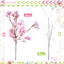 8 Pcs Artificial Cherry Blossom Branches Decor 15.7 Inch Artificial Cherry Flowers 4 Lifelike Curly Willow Branches for Home Indoor Decoration Vase DIY Wedding Table Centerpiece Decors Pink