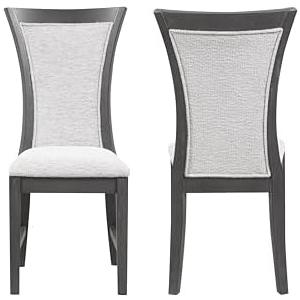 New Classic Furniture Flair Wood Dining Chair (Set of 2), Gray