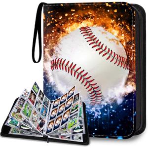 900 Pocket Baseball Card Binder with Sleeves and Protector Set for Sports Cards Collector Album