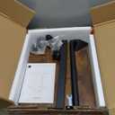 Brown TV Tray Table with 9-Level Adjustable Height, Lockable Flip-Top & Rounded Metal Corners, C Shaped Sofa Side End Table for Couch, Bed, Chair, Living Room, Snack Table for Eating, Dinner or Laptop