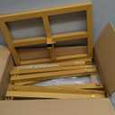 PROLEE Flower Stand with 12 Buckets, Flower Display Stand with Wheels, Flower Cart, Moving Florist Bouquet Shelf, Rectangular, Gold