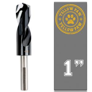 Yellow Paw 1 Inch Drill Bit for Metal - Industrial Grade M35 Cobalt Titanium Aluminum Nitrite - 1" Diameter & Total Length of 6" with Working Length of 3" Easily Drill Into Metal, Steel, & Aluminum