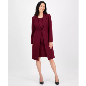 Le Suit Women's Elongated Blazer Dress Suit Set 14