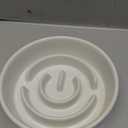 MOPANG Ceramic Slow Feeder Dog Bowls, 0.6 Cup Slow Feeder for Small Dogs and Cats, Puzzle Maze Bowl, Prevents Choking, 6in, White