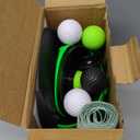 Upgraded Kids Toy Golf Set with Dinosaur Automatic Golf Returner, Led Light Up Night Golf Balls, 3 Clubs, Putting Mat, 3-8 Toddler Mini Golf Games, Indoor Outdoor Sports Toys for Boys Girls (Black)