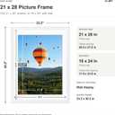 JCJMY 21x28 Picture Frame with 18x24 Mat, Display Photo 18x24 with Mat or 21 x 28 Without Mat, Wall Hanging Large 21 by 28 Poster Frame with Plexiglass, White