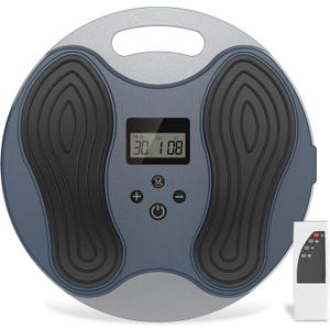 EMS Foot Stimulator, Rechargeable EMS Foot Massager for Neuropathy, TENS & EMS Foot Circulation Stimulator for Pain Relief/Circulation/Plantar Fasciitis, 1.5KG Thin Remote Electrical Muscle Stimulator (Gray)