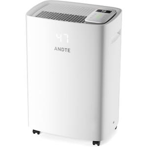 6500 Sq.Ft Dehumidifier for Basement Home, ANDTE 120 Pints Large Room Dehumidifiers Efficient with Drain Hose & 1.32 Gal Tank, Smart Humidity Control, Touch Control Panel, Auto Defrost
