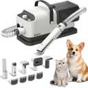 iinnoo A100 Dog Grooming Vacuum & Hair Dryer, 26000Pa Powerful 5 in 1 Pet Grooming Kit with Clippers, White