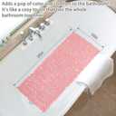 SONGZIMING Pebble Bath Mat for Bathtub to Anti Slip Bathtub Mat in Shower with 16 Inches by 35 Inches (Pink)