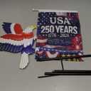250th Anniversary America 9.4x6.5Inch Garden Flags,Eagle Garden Stakes with USA 1776-2026 Yard Sign Double-Sided Waterproof Flag,4th of July Patriotic Decorations Outdoor Independence Memorial Day