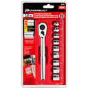 Powerbuilt 10 Piece 3/8-Inch Drive Metric Low Profile Socket Set