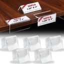 Thyle 50 Pcs Acrylic Rigid Shelf Label Holders for Library Supplies Shelf Labels with Dots Clear Desk Name Plate Store Bakeries Shelves Display Markers(1.25 x 3 Inch)