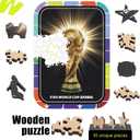 FIFA WorldCup2026 Wooden Puzzle Collectible Flash Trophy 200Pcs DecorGift