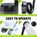 Portable Shower for Camping, [Long-Lasting] Spopal 6000mAh Rechargeable Camping Shower with Intelligent LED Display, 4 Spray Modes, IPX7 Waterproof Outdoor Camp Pump for Hiking, Travel, Car, Pet