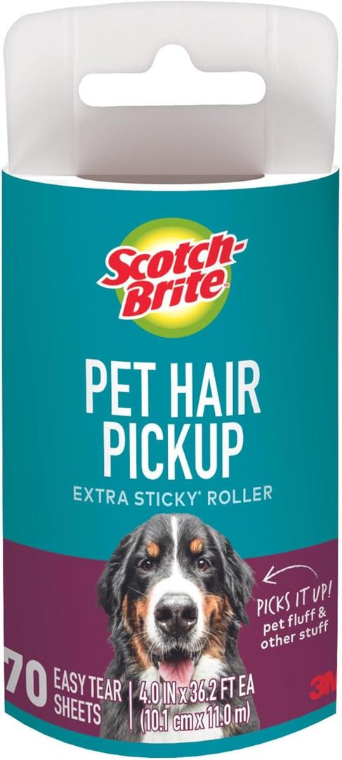 Scotch-Brite Pet Hair Roller: 4 in. Width (Natural) / 70 Sheets Refill