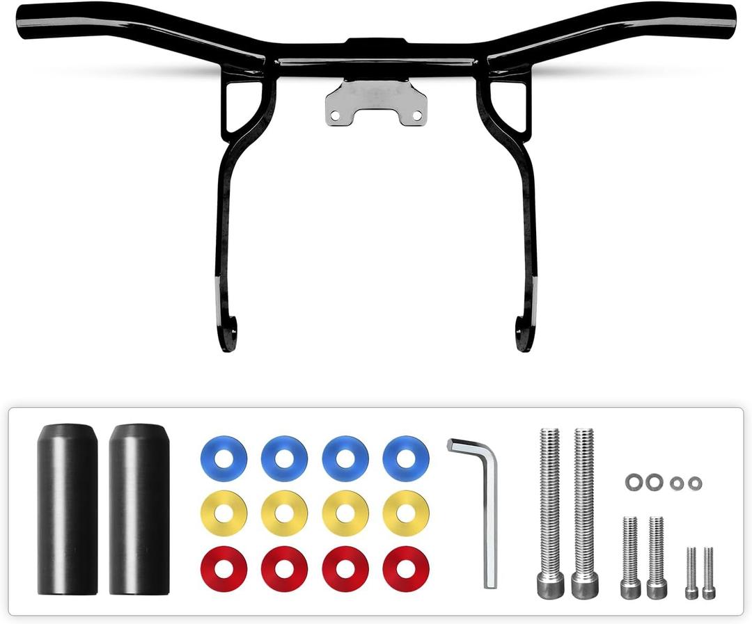 Front Crash Bar Engine Guard Compatible with Harley Davidson Touring Street Glide Road Glide Road King Electra Glide Ultra Limited CVO 2009-2025, Black