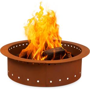 Iron Forge Tools Smokeless Outdoor Fire Pit Ring Insert 36 Inch Round