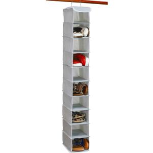 Simple Houseware 10 Shelves Hanging Shoes Organizer Holder for Closet, Grey