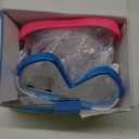 Kids Snorkel Swim Mask, Child Diving Mask Anti-Fog Swim Goggles with Nose Cover for Snorkeling Diving Swimming (T-Blue and Pink)