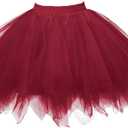 Women Tutu Skirt 5 Layers Tulle Girl Teens Fluffy Tutu Ballet Skirt Short Tulle Skirt Tutu for Women Adults Rave Costume