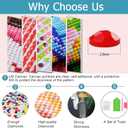 Reofrey DIY Diamond Art Painting Kits for Adults Santa Claus, Diamond Art Christmas Full Drill Round Rhinestone, Cross Stitch Embroidery Canvas for Crafts Home Decor 30x40cm (12 x 16 inches)