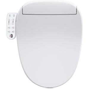 ZMJH 236 Bidet Toilet Seat, Elongated Smart Unlimited Warm Water, Vortex Wash, Electronic Heated, Warm Air Dryer, Rear and Front Wash, LED Light, Need Electricity, White (Elongated)