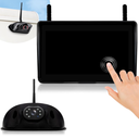 WOOCARTY RV Backup Camera System Wireless 7" 1080P Touch Screen DVR Rear View Camera Compatible with Furrion PreWired Plug, IP69K Waterproof Night Vision Camera and for RV Trailer Truck Camper, A11