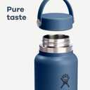 Hydro Flask Water Bottle - Insulated Stainless Steel - Wide Mouth Flex Lid, Non Spill, Leakproof and Refillable in 20 Oz Harbor Blue