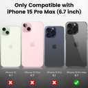 3 x [3 Pack] Screen Protector for iPhone 15 Pro Max,Camera Protector, iPhone 15 Pro Max Front and Back Screen Protector Tempered Glass Protective Film(6.7")