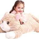 IKASA Large Cat Stuffed Animal Plush Toy, Giant Kitten Cute Jumbo Soft Toys, Huge Big Size Plushy Gigantic Plushie, Gifts for Kid Girl (30 inches, Orange)