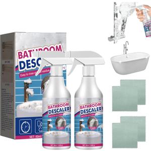 2PCS Stubborn Stains Cleaner, Bathroom Descaler Cleaner, Bathroom Foam Cleaner Spray, All-Purpose Descaler Foam Spray, Stubborn Stains Cleaner,Limescale Cleaner