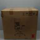 Home Office Chair, Ergonomic Desk Chair with Lumbar Support, Faux PU Leather Executive Computer Chair-Adjustable Headrest, Armrest, Height for Home Office Gaming, Black